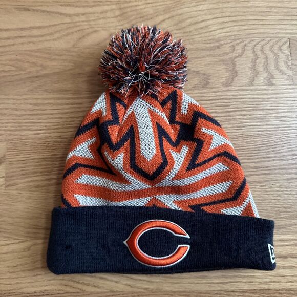 New Era‎ Hat Chicago Bears NFL Apparel Acrylic Winter Knit Beanie With Pom - Picture 1 of 6